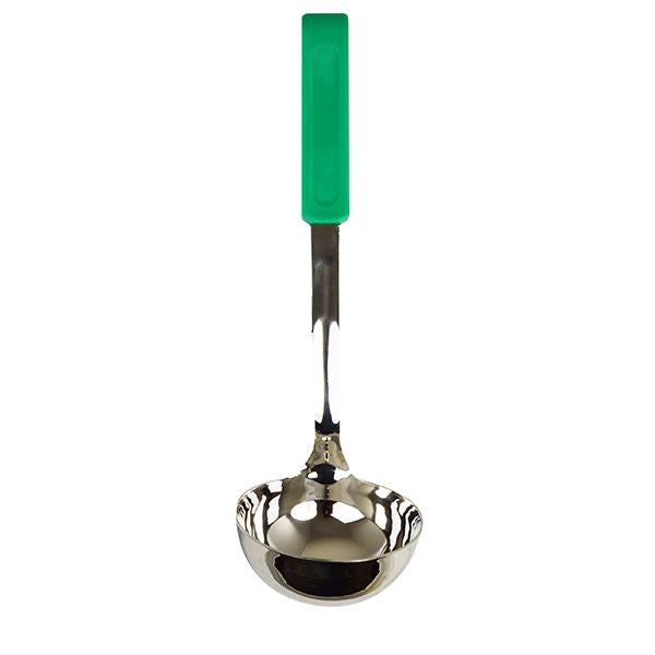 SOUP LADLE St St PP GREEN HANDLE 7oz