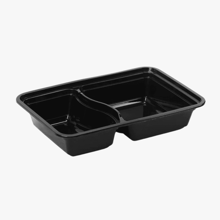 Microwave Cont Rectangle PP (909ml/32oz)Black Base 2-Com/Lid