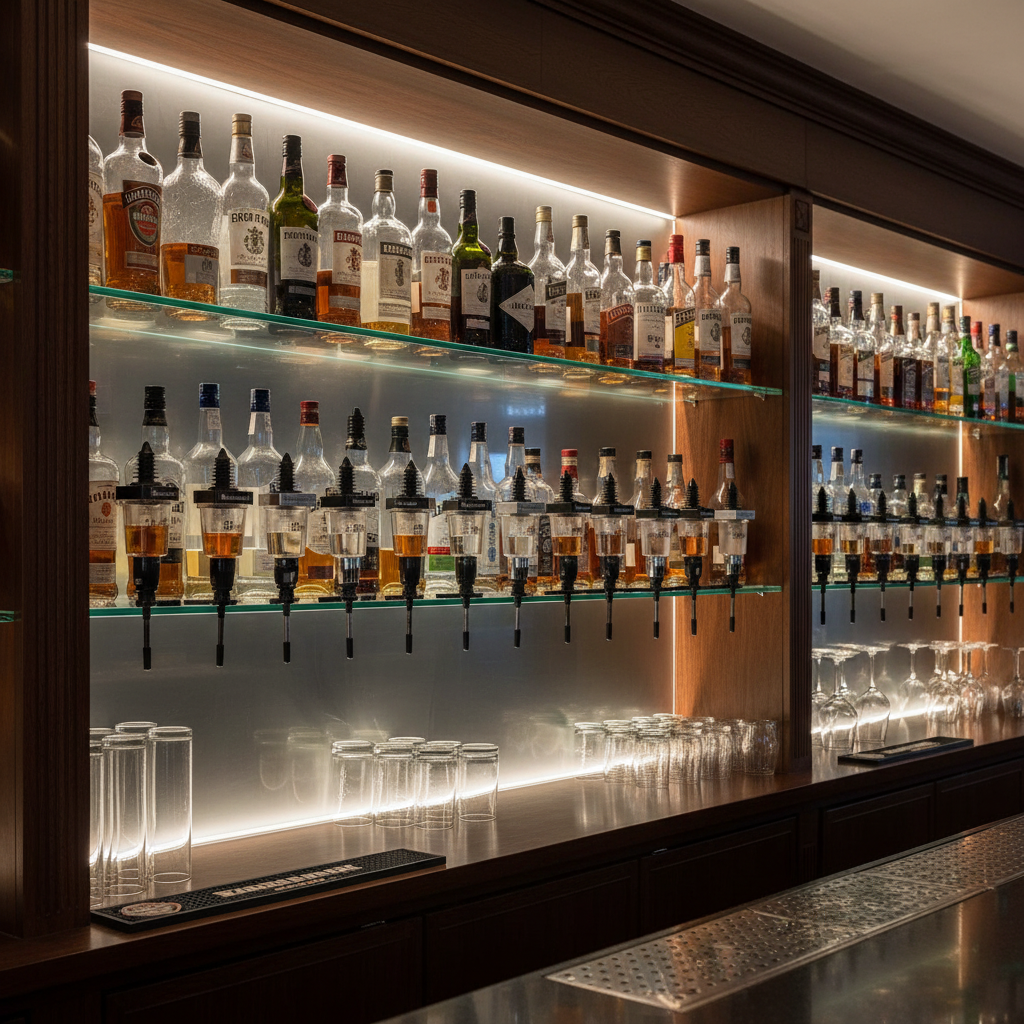 display the measures on the webpage https://cateringessentialswarehouse.com/collections/dispensing in a commercial bar environment 