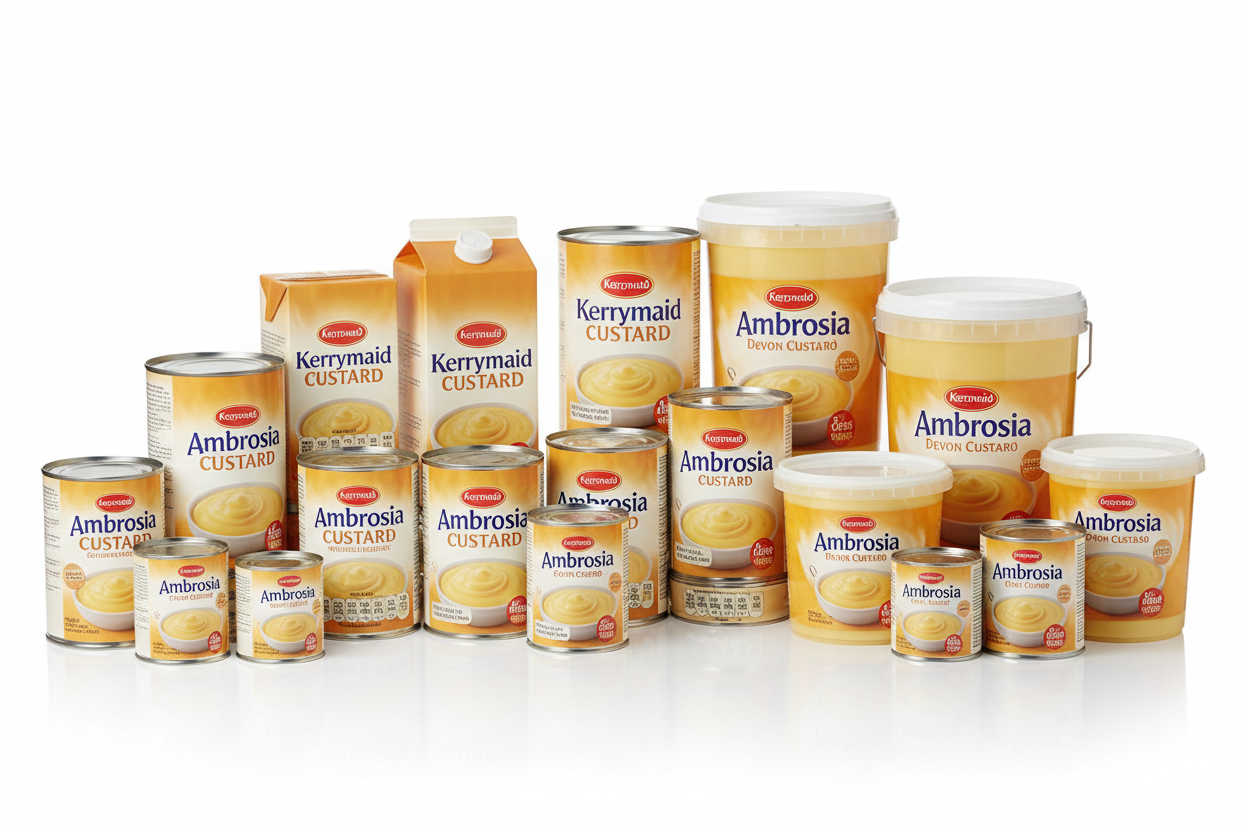 kerrymaid custard and ambrosia custard various size 