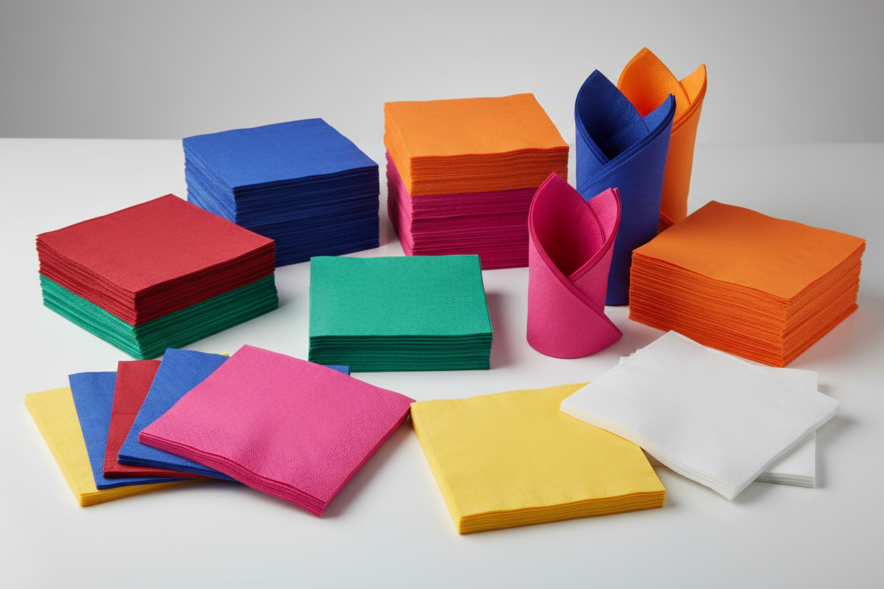 paper napkins all colours all sizes 